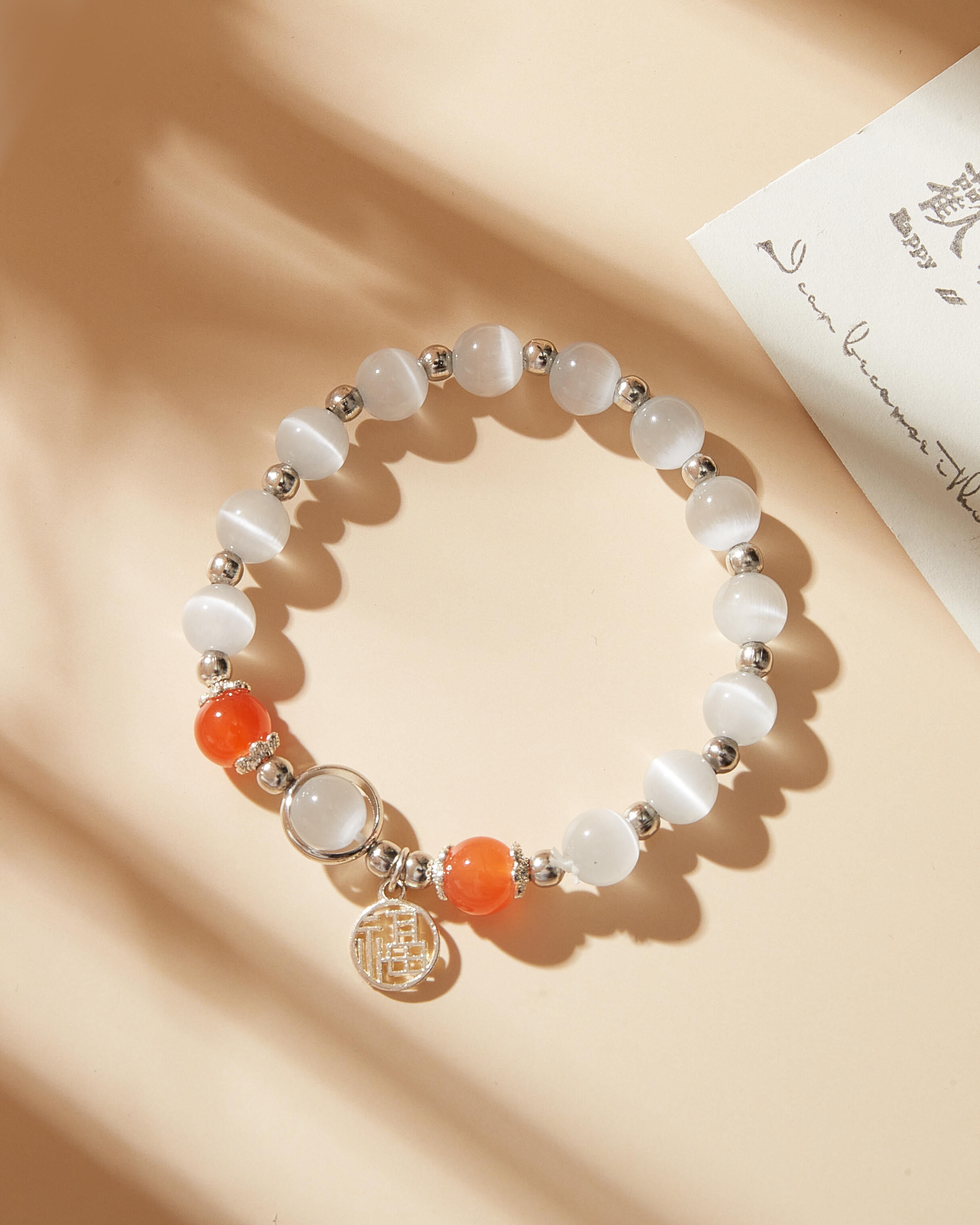 New Trendy Cat's Eye Agate-Like Bracelet | Minimalist Crystal Jewelry for Women, Ins-Inspired Niche Design